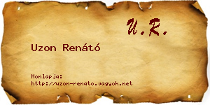 Uzon Renátó névjegykártya